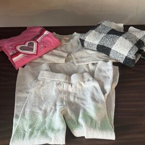 Cat & Jack Pink Heart Shirt, cozy sweater, and Cozy Set